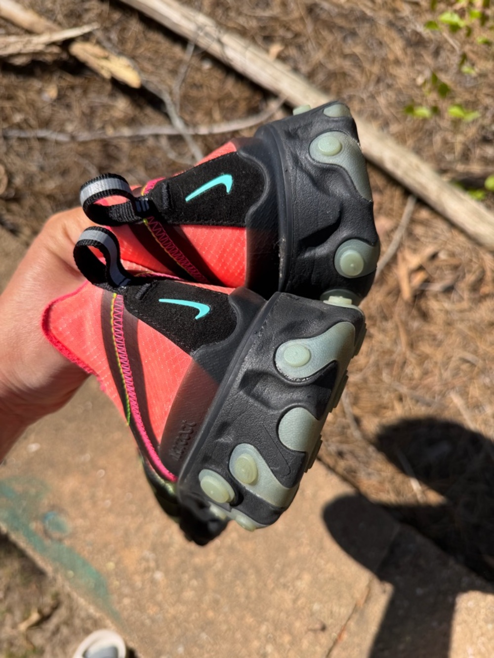 Nike React Element 87 Hyper Fusion Volt Pink Aurora AQ1090-700 men’s sneakers - Picture 5 of 8